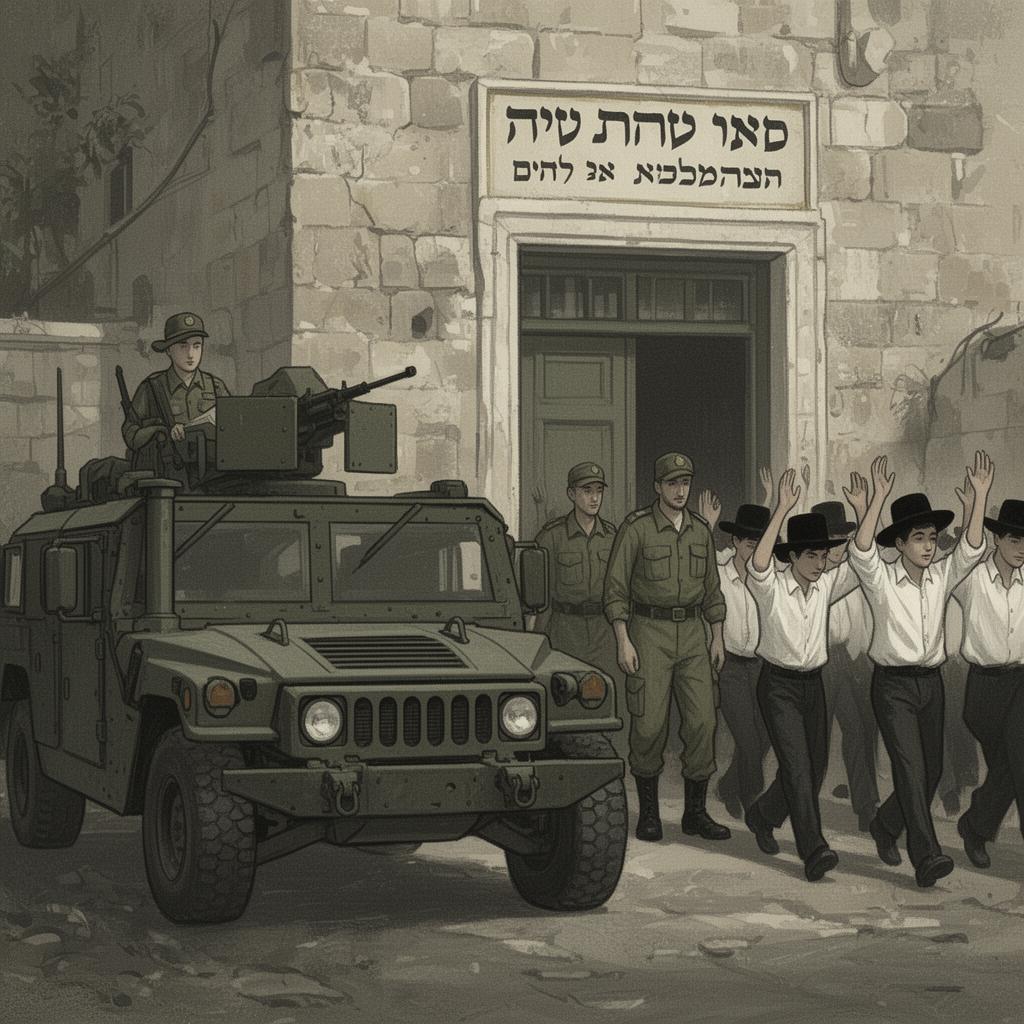 Bochurim led out of a beis medrash at gunpoint